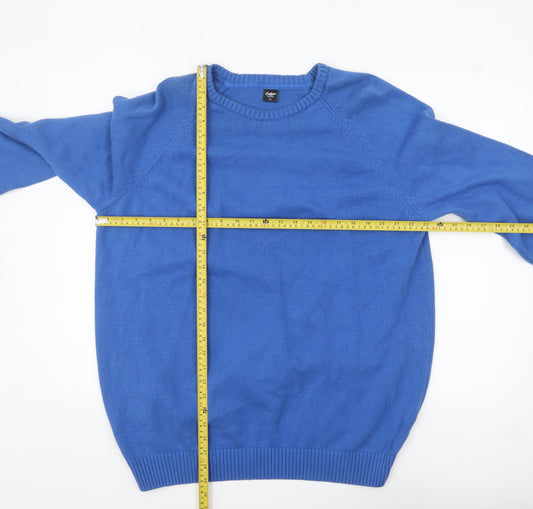 Cotton Traders Men’s Blue 2XL Crew Neck Cotton Pullover Jumper