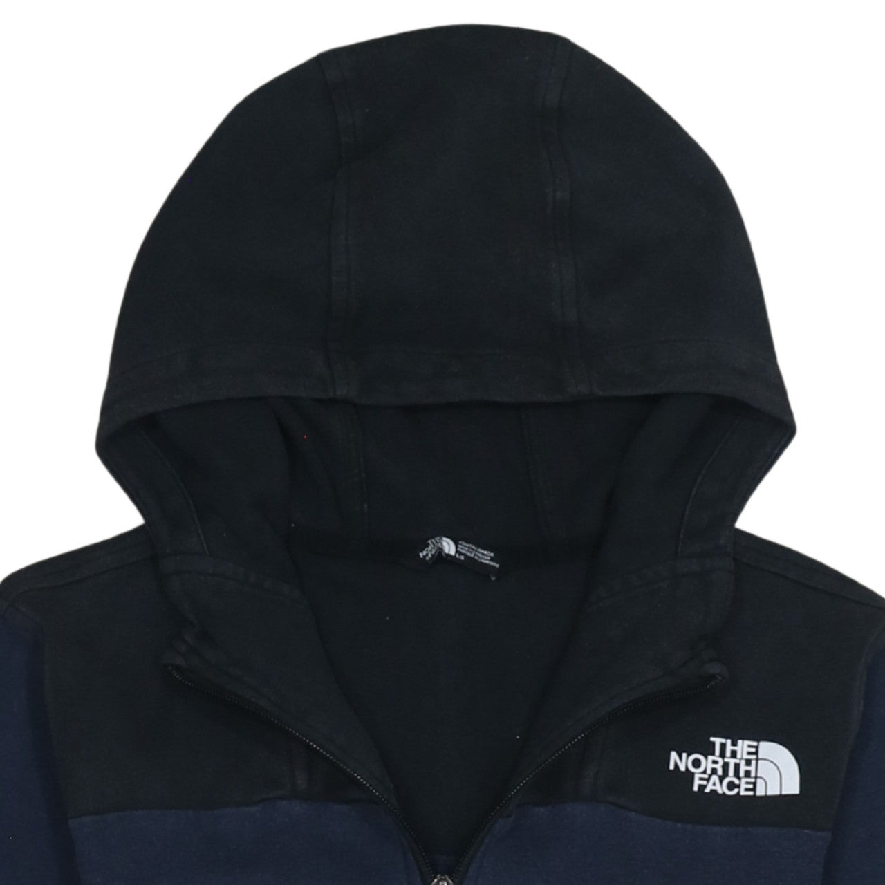 Additional view of The North Face boys’ blue colourblock fleece pullover hoodie l