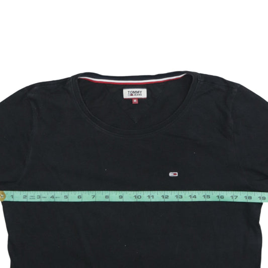 Tommy Jeans Men's Black Regular Fit Crew Neck T-Shirt Size M