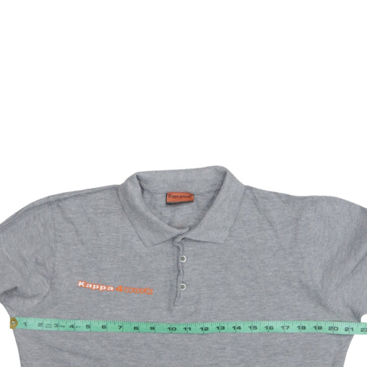 Kappa4work Men's Grey Long Sleeve Cotton Blend Polo Shirt L