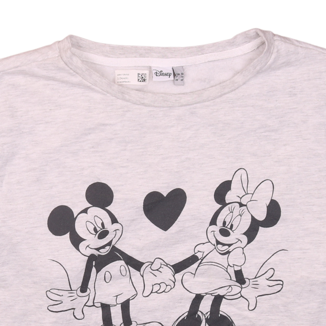 Disney Womens Grey Mickey & Minnie Sweatshirt UK 22 Regular Fit