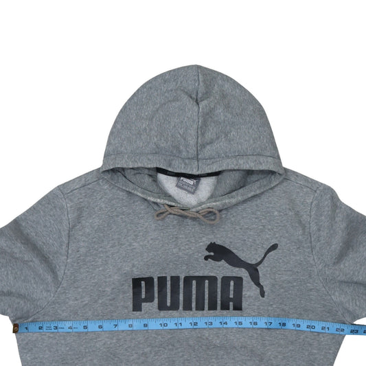Puma Men's Grey Pullover Hoodie Size M Sports Fleece Sweatshirt