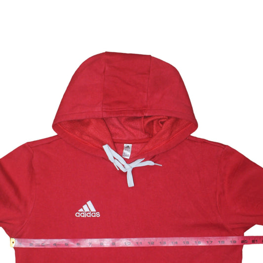 Adidas Men’s Red Pullover Hoodie Small Fleece Sports Casual