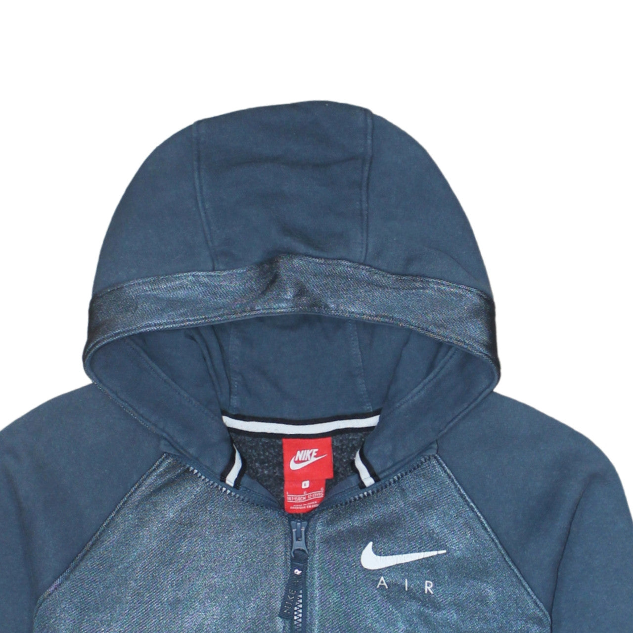 Nike Boys Blue Full Zip Hoodie 12-13 Years Air Logo Hooded Sweatshirt