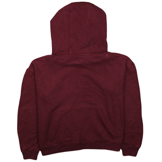 Champion Mens Red Pullover Hoodie Small Graphic Logo Fleece