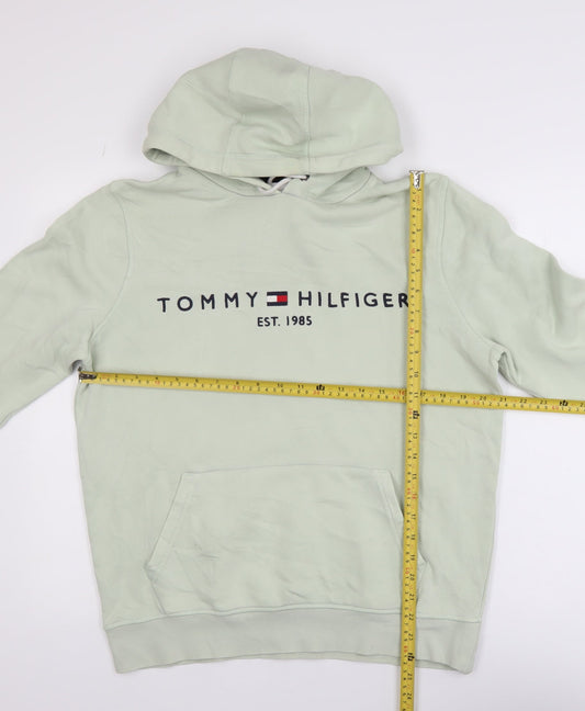 Tommy Hilfiger Men’s Green Pullover Hoodie M Regular Fit