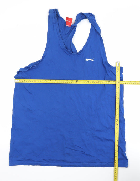 Slazenger Men's Blue Cotton Athletic Tank Top XL