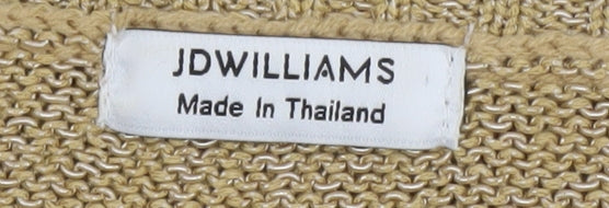 Additional view of JD Williams women’s beige knit tank top, size UK 20, acrylic blend