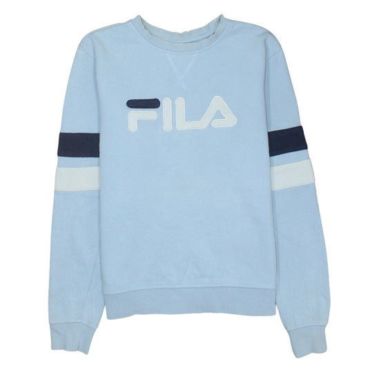Fila Women's Light Blue Crew Neck Logo Sweatshirt Size S