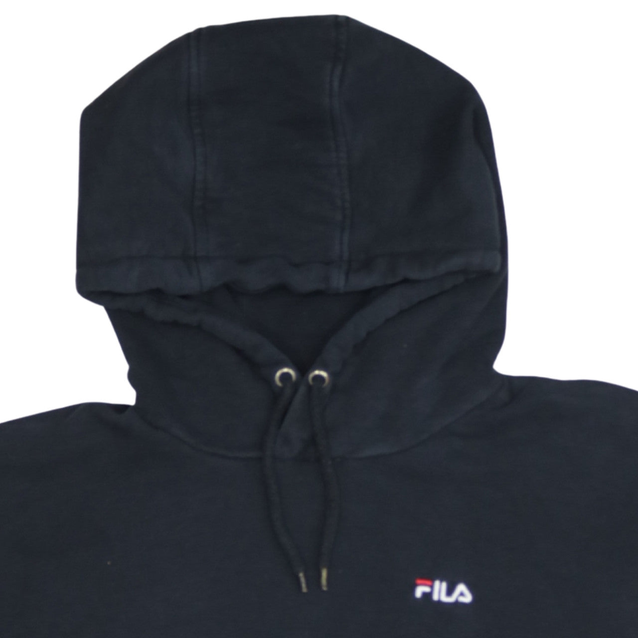 Fila Women's Black Medium Pullover Hoodie Cotton Blend Hooded Sweatshirt