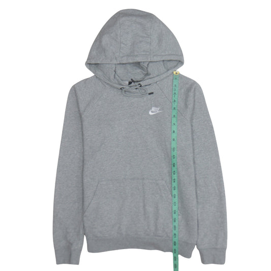Nike Men's Grey Small Pullover Hoodie Regular Fit Logo Fleece