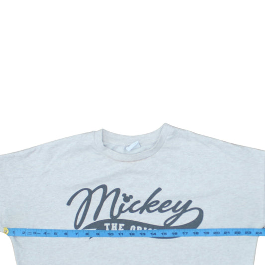 Disney Women Grey Mickey The Original Pullover Sweatshirt UK 14