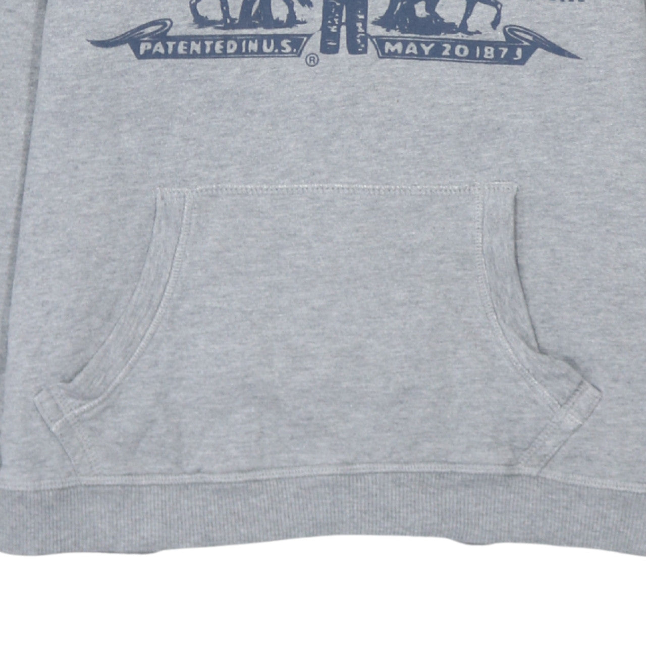 Additional view of Levi's boys’ grey hoodie pullover 16 years cotton graphic print