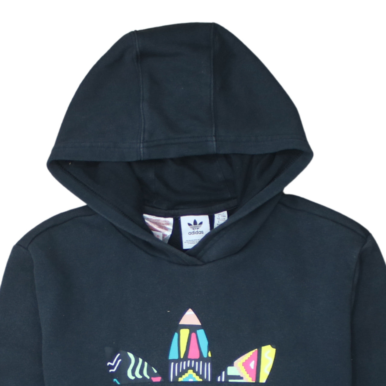 Additional view of Adidas boys’ black pullover hoodie 13-14 years graphic logo sweatshirt