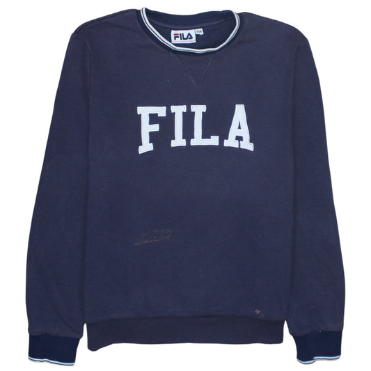Fila Womens Navy Blue XS/8 Crew Neck Pullover Sweatshirt