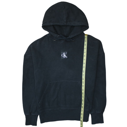 Calvin Klein Jeans Women's Black Small Pullover Hoodie 100% Cotton CK One Logo