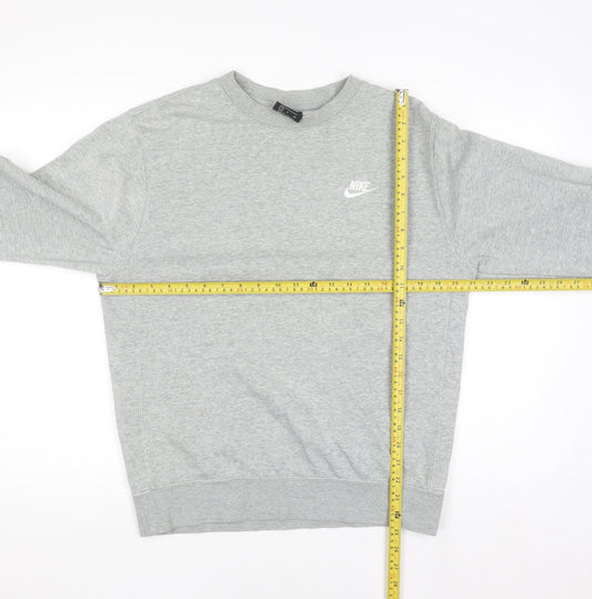 Nike Men's Grey Crew Neck Pullover Sweatshirt Size S