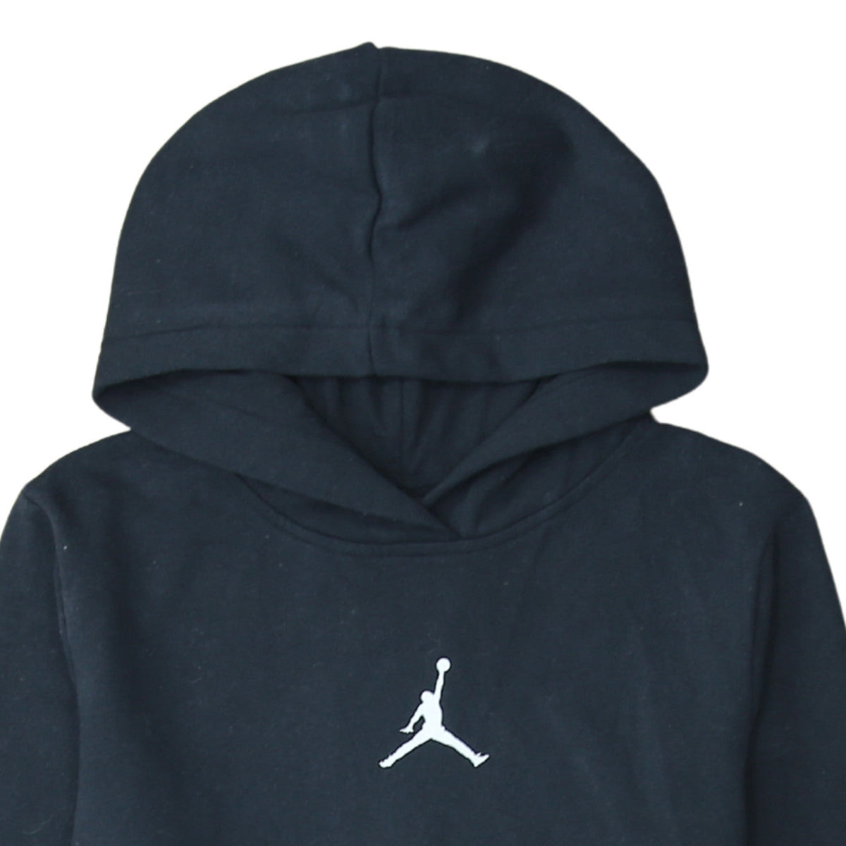 Additional view of Jordan girls’ black 12-13 years tunic hoodie dress with logo print