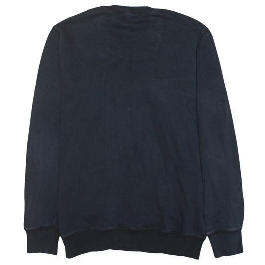 Diesel Mens Blue Crew Neck Logo Embroidered Sweatshirt L