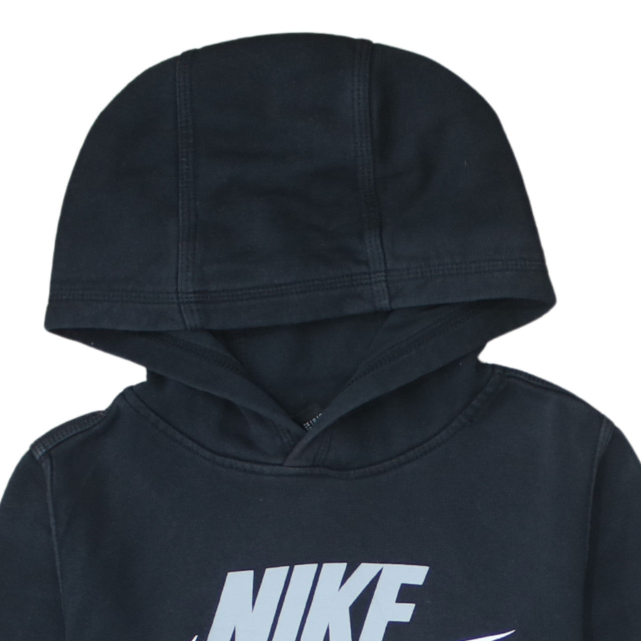 Nike Teens Black Pullover Hoodie L Regular Fit Fleece Sweatshirt