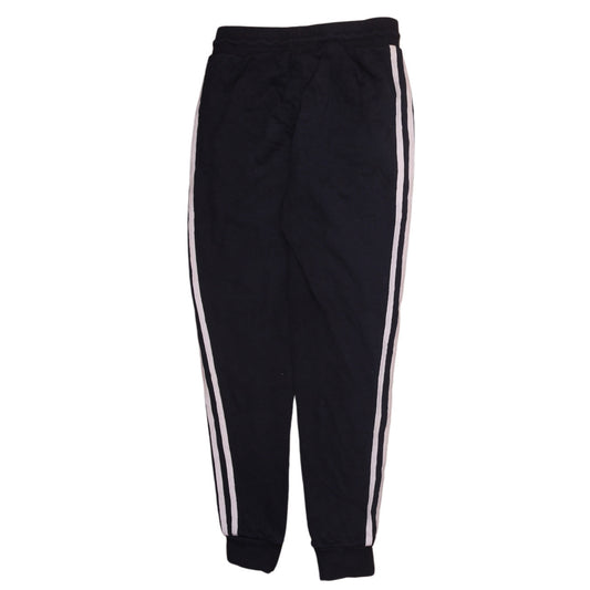 Adidas Men's Black Joggers S Side Stripe Tapered Fit Activewear Trousers