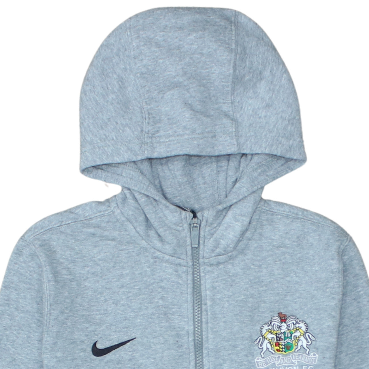 Nike Boys Grey Glenavon F.C. Full Zip Hoodie XL 13-15 Years Football Top