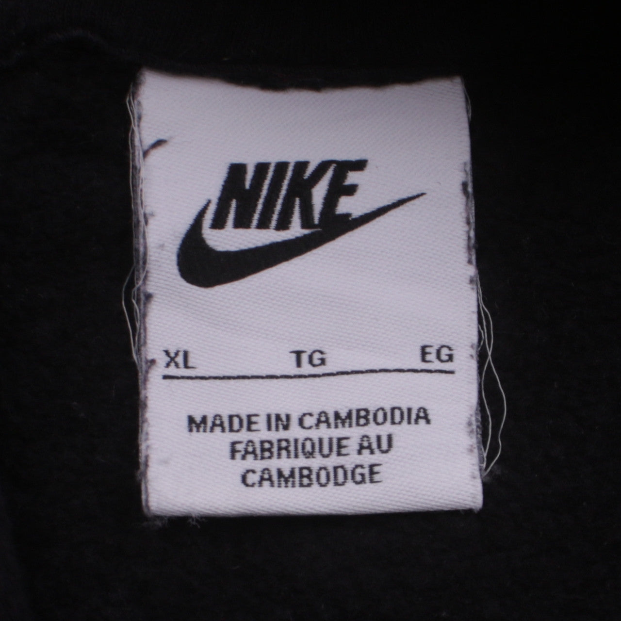 Nike Men's Black XL Pullover Hoodie Sweatshirt Fleece Logo