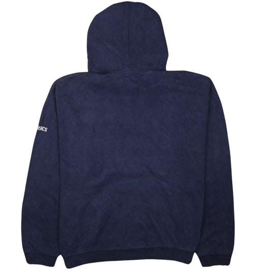 Asics Men's Blue Pullover Hoodie USA Logo Size L Sportswear