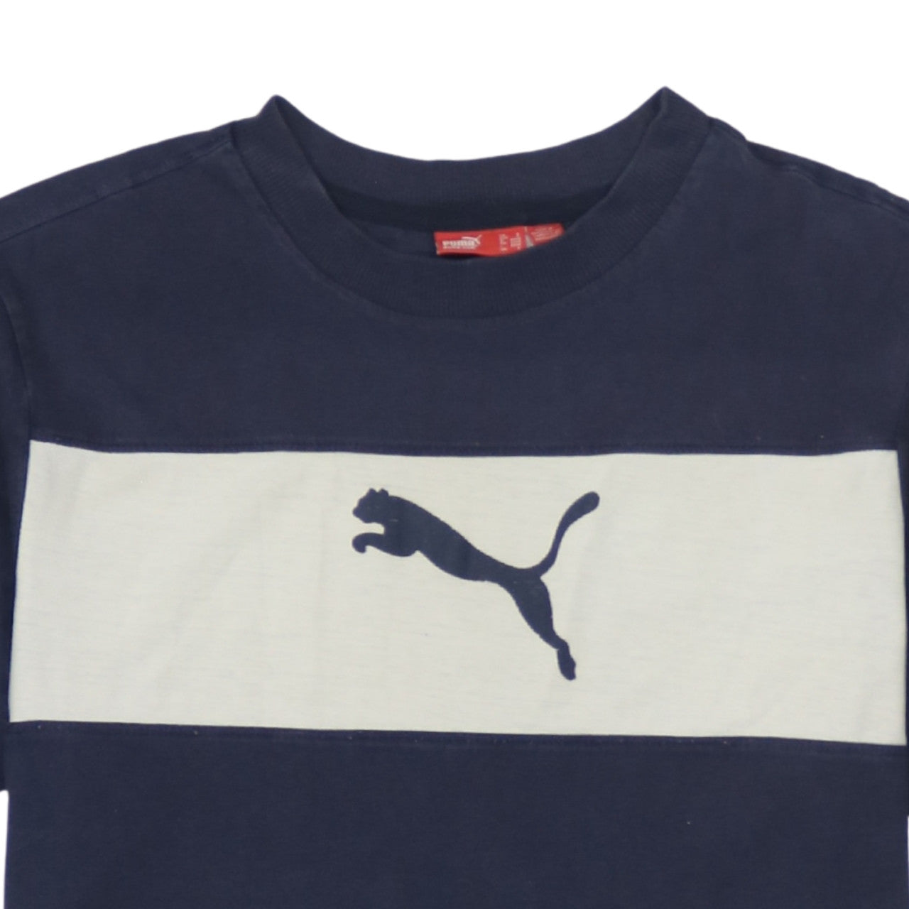 Additional view of Puma Men's Blue Colourblock Crew Neck Sports T-Shirt, size S
