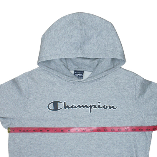 Champion Boys Grey Pullover Hoodie Size 15-16 Years Classic Fit
