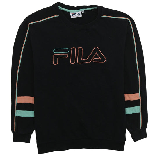 Fila Women's Black M/12 Logo Pullover Sweatshirt