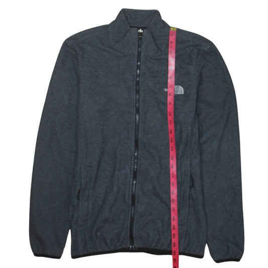 The North Face Men's Grey Full Zip Fleece Sweatshirt Small