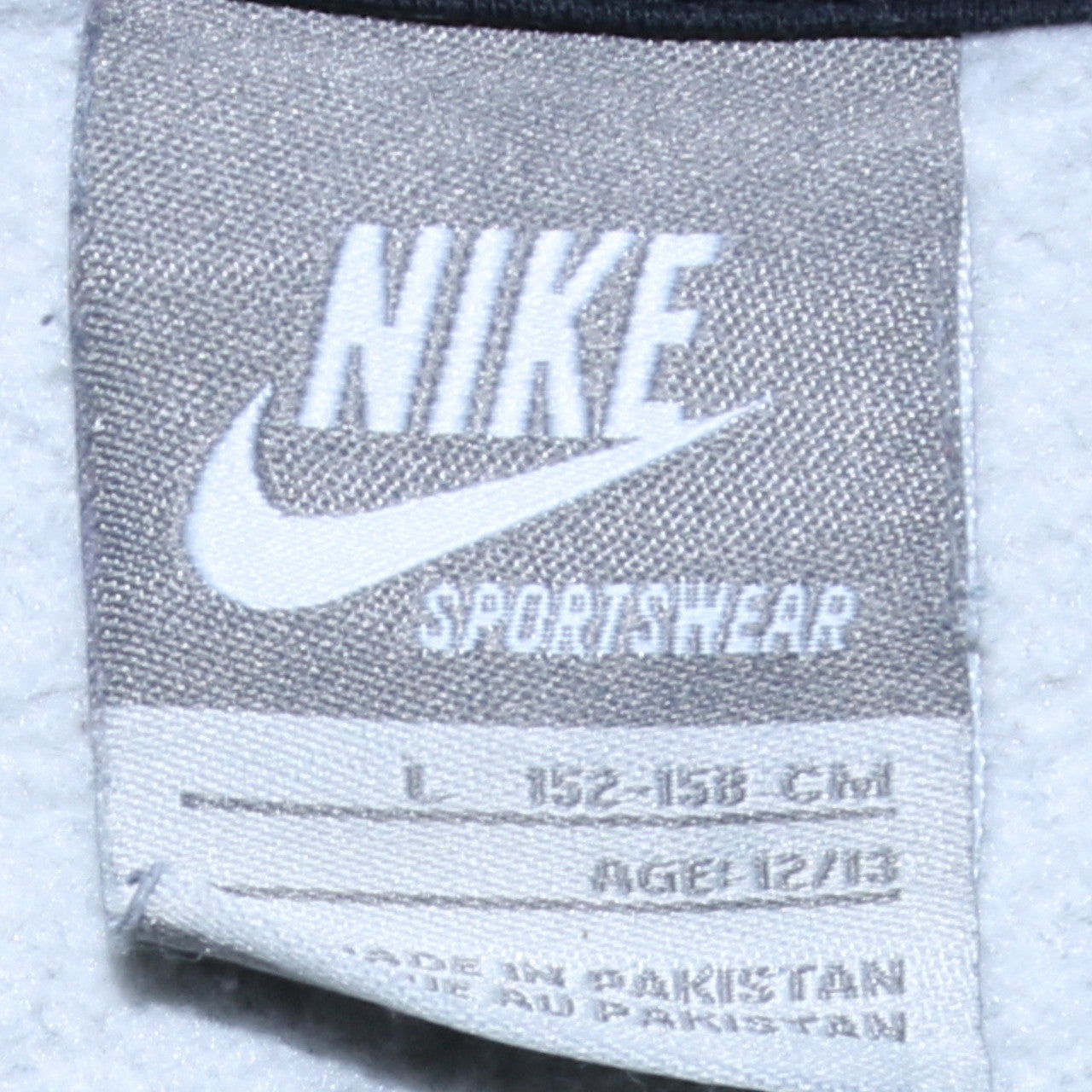 Nike Boys Grey Black Full Zip Hoodie L 12-13 Years Sportswear Logo