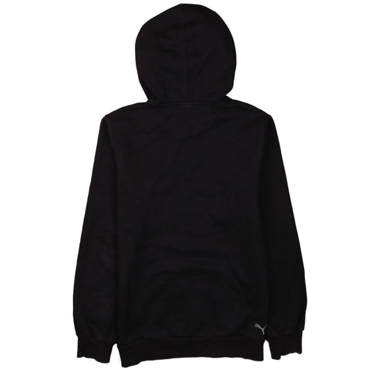 Puma Boys Black Size 12 Pullover Hoodie with Logo Detail