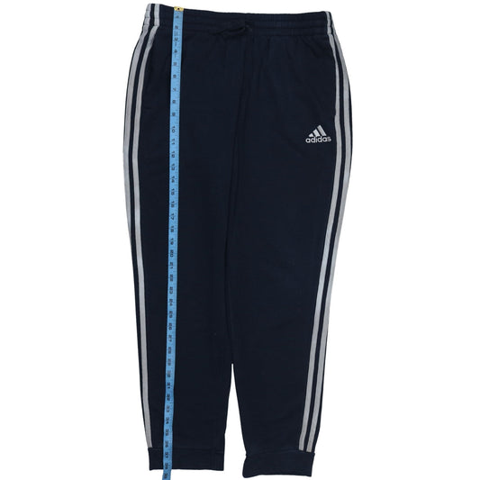 Adidas Men's Blue Jogger Trousers L Regular Fit Elastic Waist