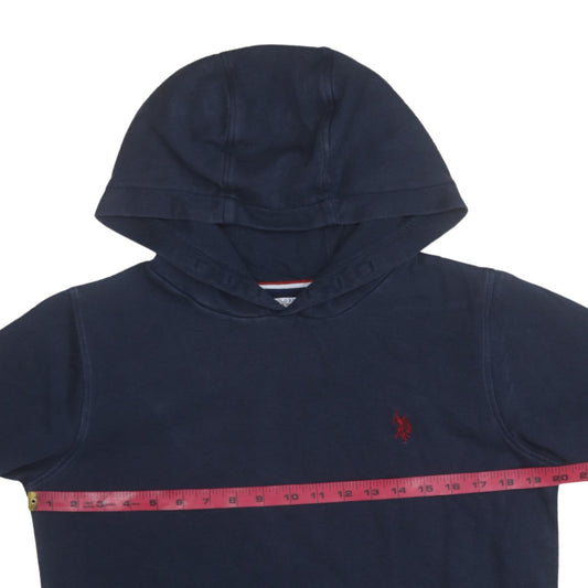 U.S. Polo Assn Boys Navy Blue Pullover Hoodie 15-16 Years Cotton Blend