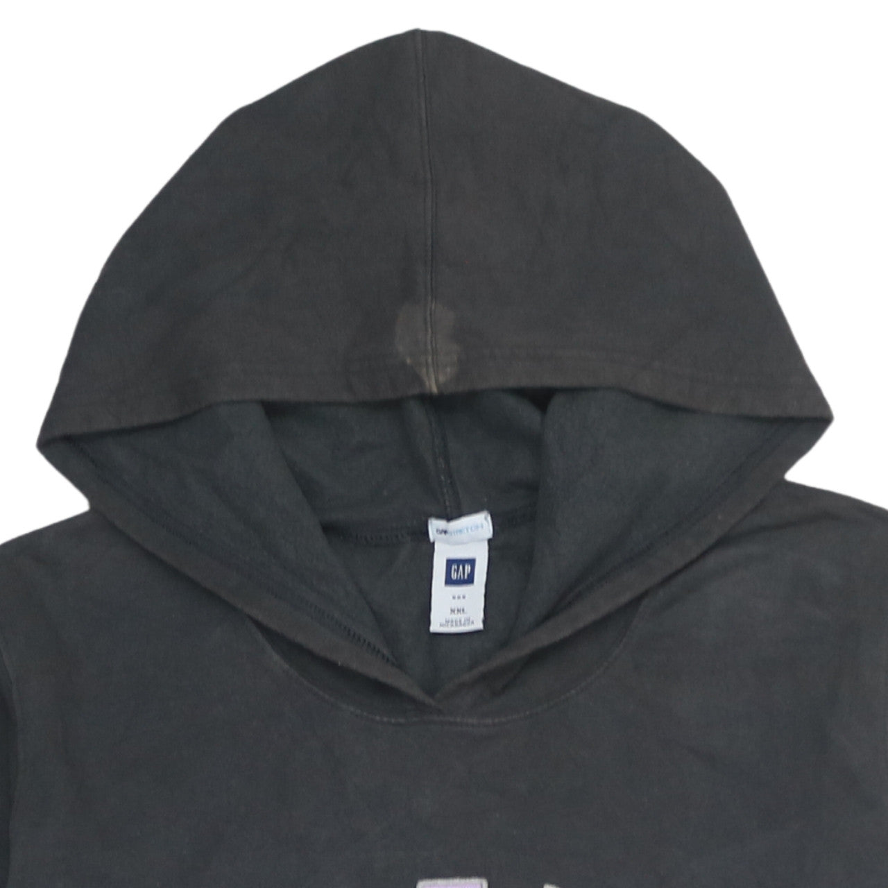 GAP Mens Black 2XL Pullover Hoodie Embroidered Logo Fleece