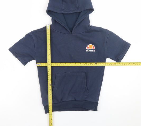 Ellesse Boys Blue Short Sleeve Pullover Hoodie Size 5-6 Years