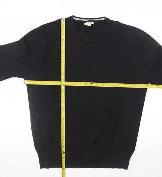 DKNY Jeans Men’s Black XL Cotton Crew Neck Pullover Jumper