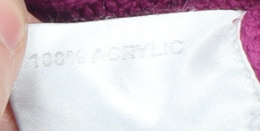 Honor Millburn Women's Purple V-Neck Cable Knit Cardigan Size 14