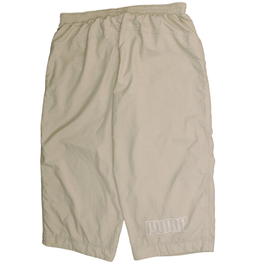 Puma Men Beige Lightweight Jogger Trousers L Sports Activewear