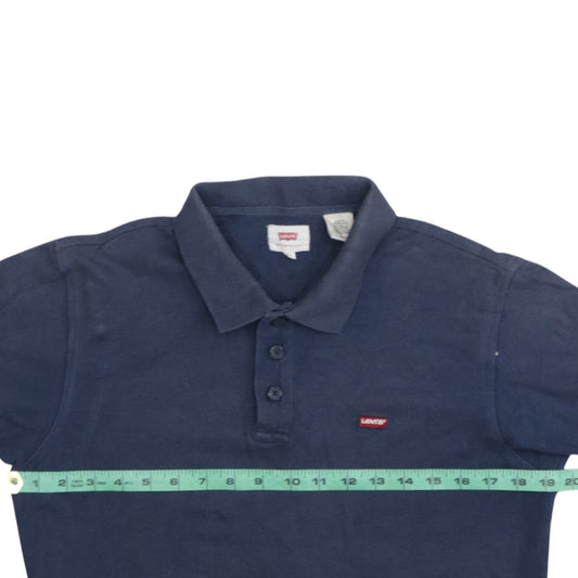 Levi's Men's Blue Polo Shirt Size M Classic Cotton Short Sleeve