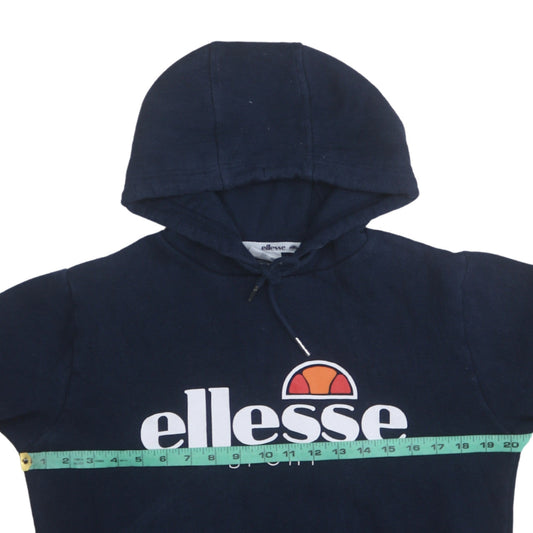 Ellesse Women Navy Blue Pullover Hoodie Hooded Sweatshirt Size 10