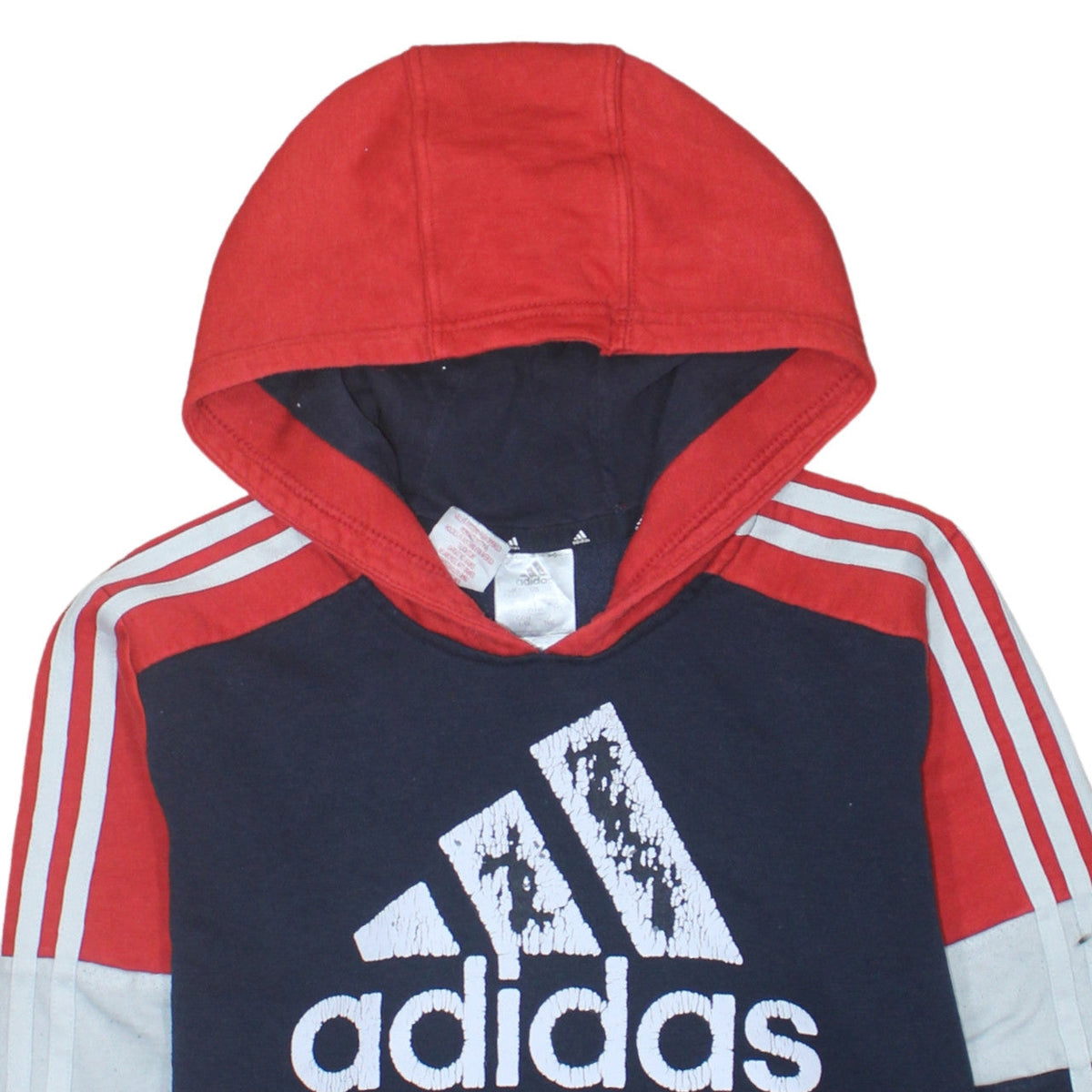 Additional view of Adidas boys’ blue red pullover hoodie 13-14 years graphic fleece sweatshirt