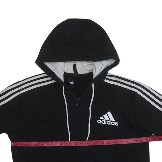 Adidas Men's Black Full Zip Hooded Fleece Hoodie Size M