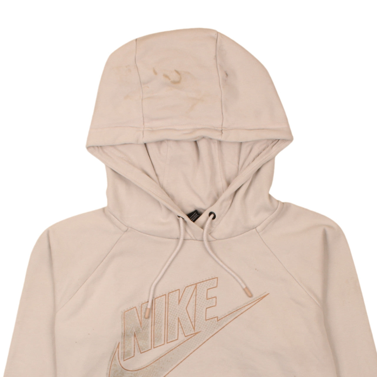Nike Men’s Beige Pullover Hoodie M Regular Fit Sportswear