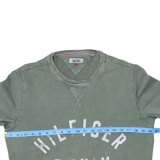 Tommy Hilfiger Men’s Green Logo Pullover Sweatshirt Size S