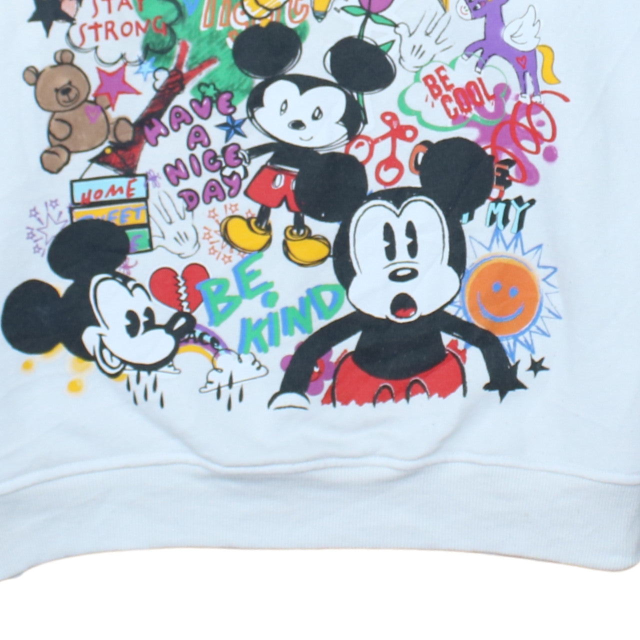 Primark Disney Mickey Mouse White Crew Neck Sweatshirt Women S 10/12