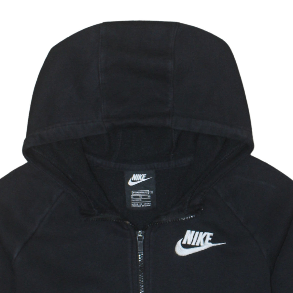 Additional view of Nike boys’ black full zip fleece hoodie xl 156-166cm hooded sweatshirt