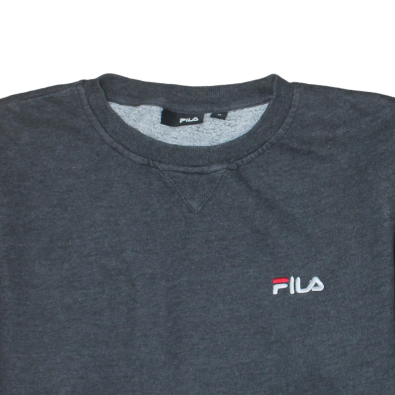 Additional view of Fila men’s grey crew neck pullover sweatshirt medium